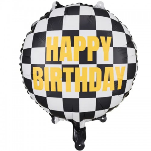 Balão Happy Birthday Xadrez